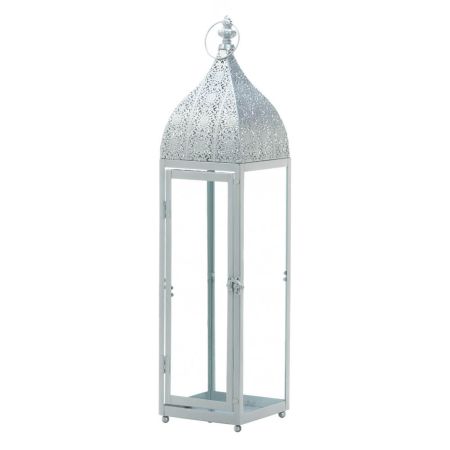 LARGE SILVER MOROCCAN STYLE LANTERN